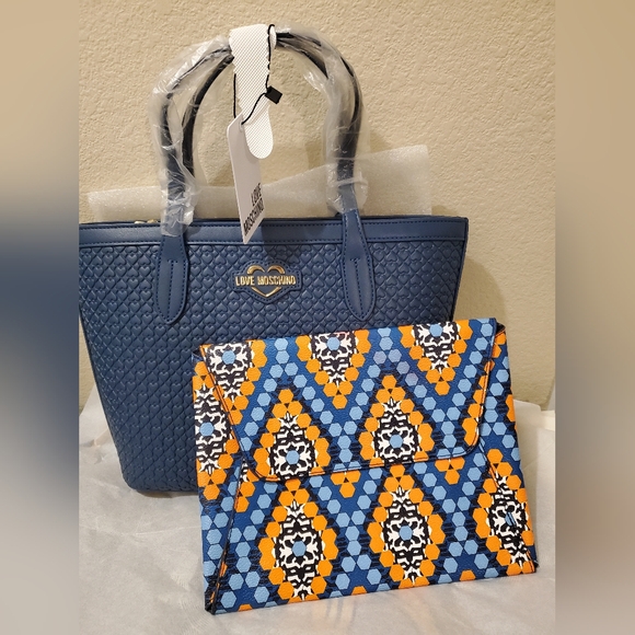 Love Moschino Hearts Faux Leather Tote/Dustbag &Vera Bradley Env Pouch - Picture 7 of 9